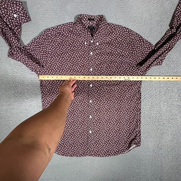 J Crew Shirt Mens XL Floral Slim Casual Preppy Button Down Pocket Long Sleeve - Picture 7 of 10